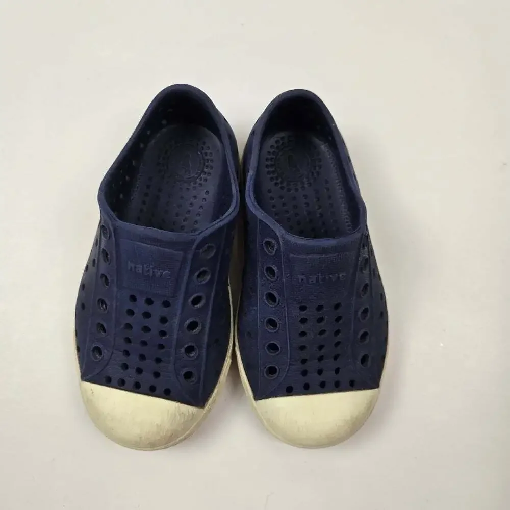 Native Navy Blue Jeffrrson Perforated Slip-On Sandal Water Shoes Size C7